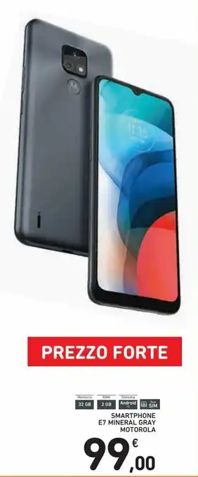 Spazio Conad Motorola Smartphone E7 Mineral Gray offerta