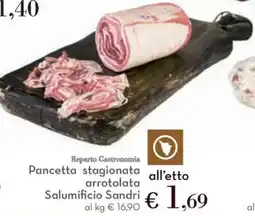 Conad Pancetta stagionata arrotolata Salumificio Sandri offerta