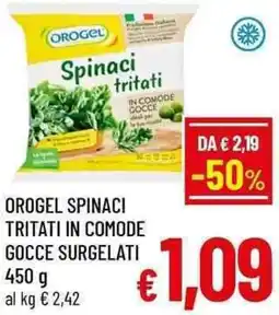 A&O Orogel spinaci tritati in comode gocce surgelati offerta