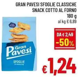 A&O Gran pavesi sfoglie classiche snack cotto al forno offerta
