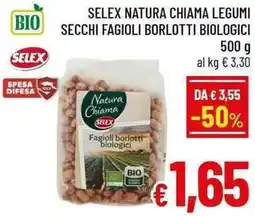 A&O Selex natura chiama legumi secchi fagioli borlotti biologici offerta