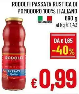 A&O Rodolfi passata rustica di pomodoro 100% italiano offerta