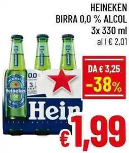 A&O Heineken birra 0,0 % alcol offerta