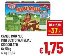 A&O Cameo muu muu mini gusto vaniglia / cioccolato offerta