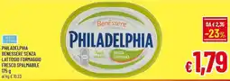 A&O Philadelphia benessere senza lattosio formaggio fresco spalmabile offerta
