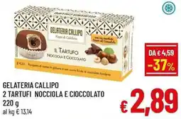 A&O Gelateria callipo 2 tartufi nocciola e cioccolato offerta