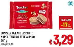 A&O Loacker gelato biscotto napolitaner/latte alpino offerta
