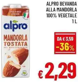 A&O Alpro bevanda alla mandorla 100% vegetale offerta