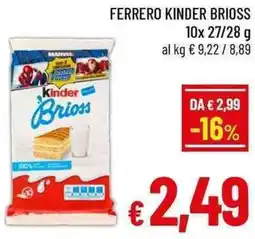 A&O Ferrero KINDER BRIOSS offerta