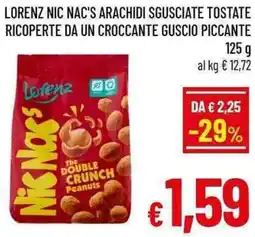 A&O Lorenz nic nac's arachidi sgusciate tostate ricoperte da un croccante guscio piccante offerta