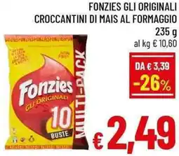 A&O Fonzies gli originali croccantini di mais al formaggio offerta