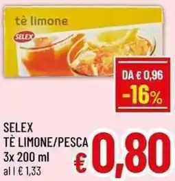 A&O Selex tè limone/pesca offerta
