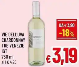 A&O Vie dell'uva chardonnay tre venezie igt offerta