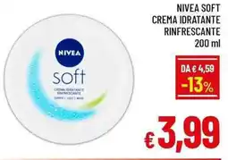 A&O Nivea soft crema idratante rinfrescante offerta