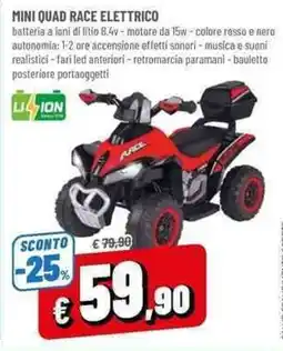 A&O Mini quad race elettrico offerta