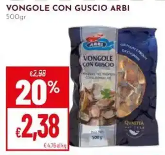Pan Vongole con guscio ARBI offerta