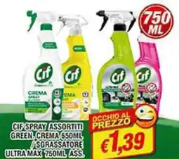 Maury's Cif spray green, crema sgrassatore ultra max offerta
