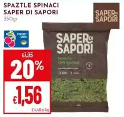 Pan Spaztle spinaci SAPER DI SAPORI offerta