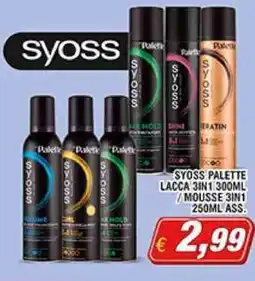 Maury's Syoss palette lacca 3in1/ mousse 3in1 offerta