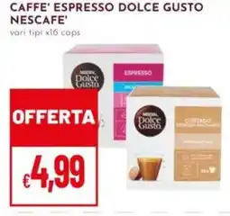 Pan Caffe' espresso dolce gusto NESCAFE' offerta