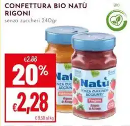 Pan Confettura bio natù rigoni offerta