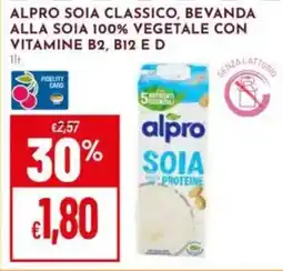 Pan ALPRO SOIA CLASSICO, BEVANDA ALLA SOIA 100% VEGETALE CON VITAMINE B2, B12 E D offerta