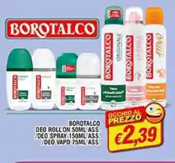 Maury's Borotalco deo roll'on/ deo spray/ deo vapo offerta