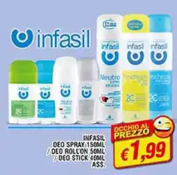 Maury's Infasil deo spray, deo rollon, deo stick offerta