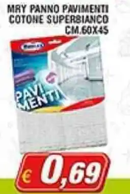 Maury's Mry panno pavimenti cotone superbianco offerta