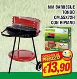 Maury's Mm barbecue tondo con ripiano offerta