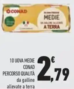 Conad 10 uova medie CONAD PERCORSO QUALITÀ offerta
