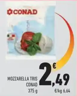 Conad Mozzarella tris CONAD offerta