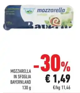 Conad Mozzarella in sfoglia BAYERNLAND offerta