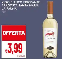 Pan Vino bianco frizzante aragosta SANTA MARIA LA PALMA offerta