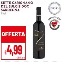 Pan Sette carignano del sulcis doc sardegna offerta