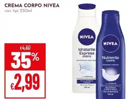 Pan Crema corpo NIVEA offerta