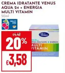 Pan Crema idratante venus aqua 24+ energia multi vitamin offerta