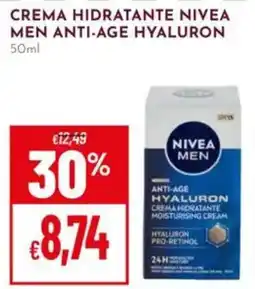 Pan Crema hidratante nivea men anti-age hyaluron offerta