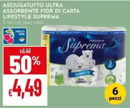 Pan Asciugatutto ultra assorbente fior di carta lifestyle SUPREMA offerta