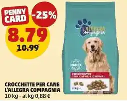 PENNY Crocchette per cane L'ALLEGRA COMPAGNIA offerta