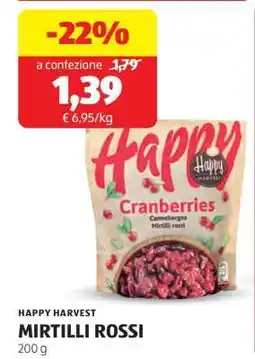 ALDI HAPPY HARVEST MIRTILLI ROSSI offerta