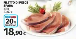 Coop Filetto di pesce spada offerta