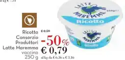 Conad Ricotta Consorzio Produttori Latte Maremma vaccina offerta