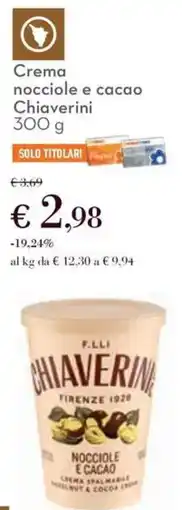 Conad Crema nocciole e cacao Chiaverini offerta