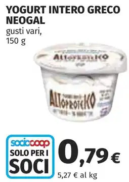 Coop Yogurt intero greco NEOGAL offerta