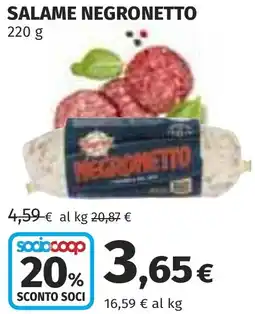 Coop Salame NEGRONETTO offerta