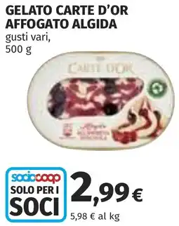 Coop Gelato carte d'or affogato algida offerta