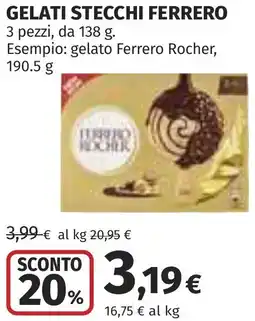 Coop Gelati stecchi ferrero offerta