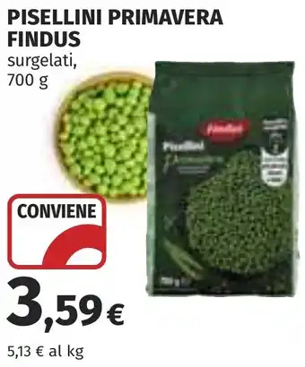 Coop Pisellini primavera FINDUS offerta