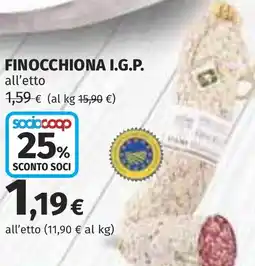 Coop Finocchiona i.g.p. offerta